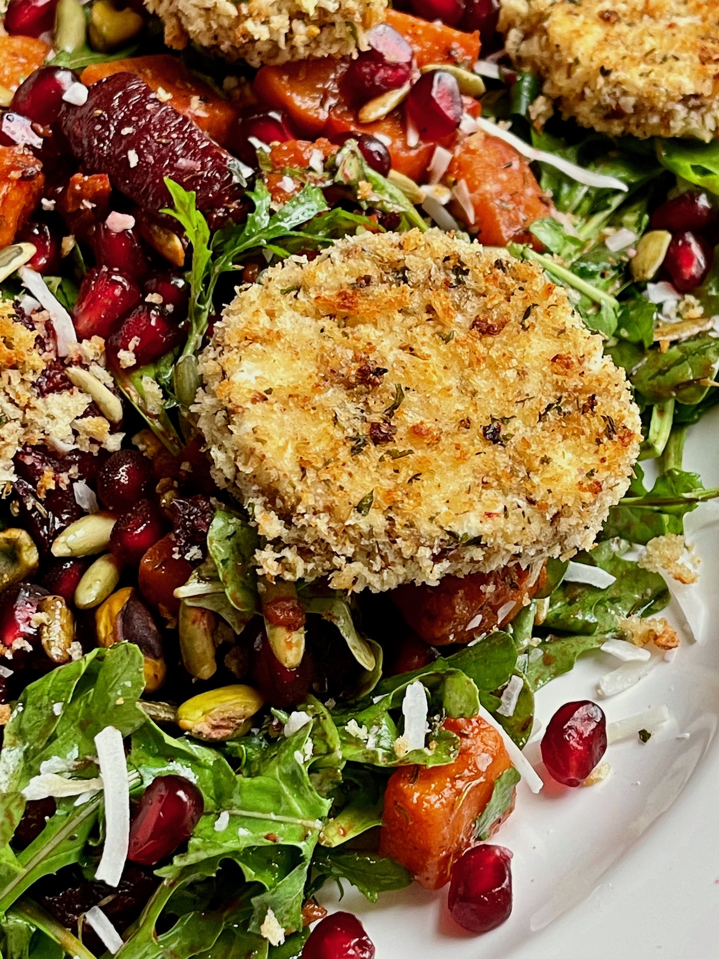 Butternut Squash & Beetroot salad with Goat Cheese Cutlet - My ...